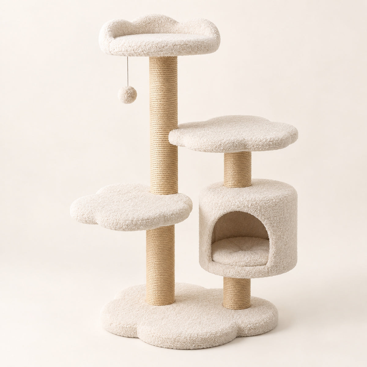 Arbre à chat Nuage Softy, photo packshot sur fond crème