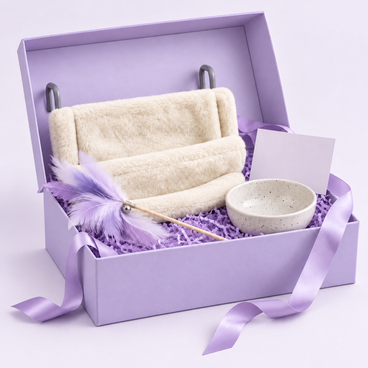 Coffret Bienvenue chaton Softy, coloris crème, photo packshot