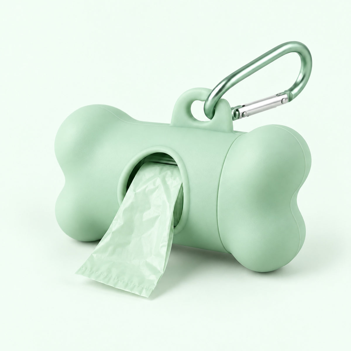 Distributeur de sacs + 60 sacs compostables Softy, coloris menthe, photo packshot