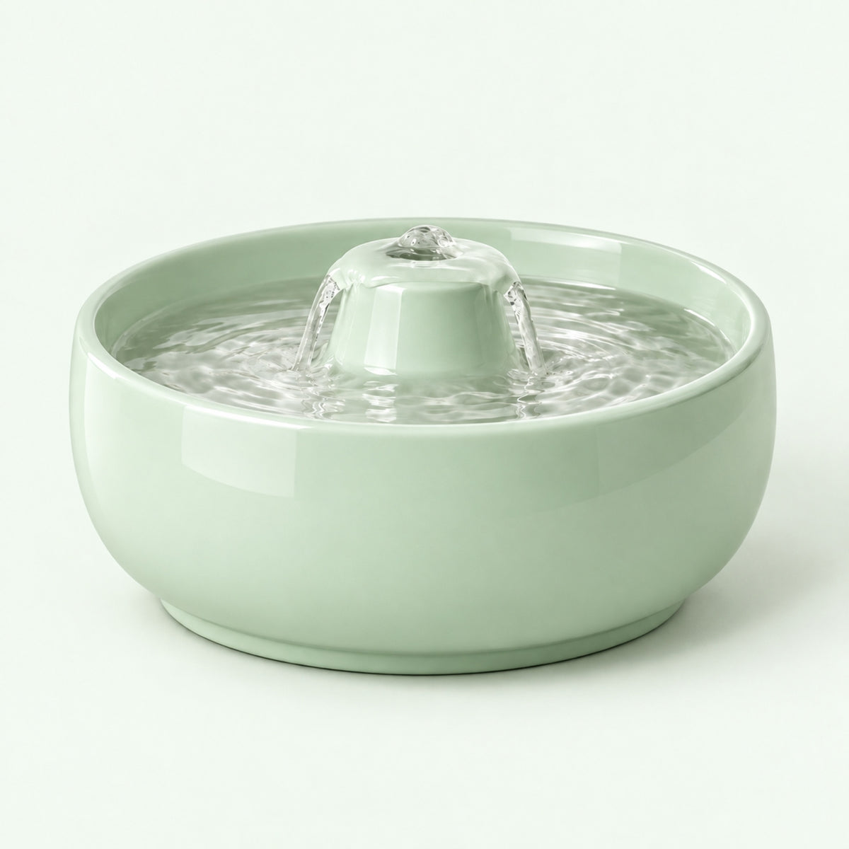 Fontaine à eau pour chat Softy, coloris menthe, photo packshot