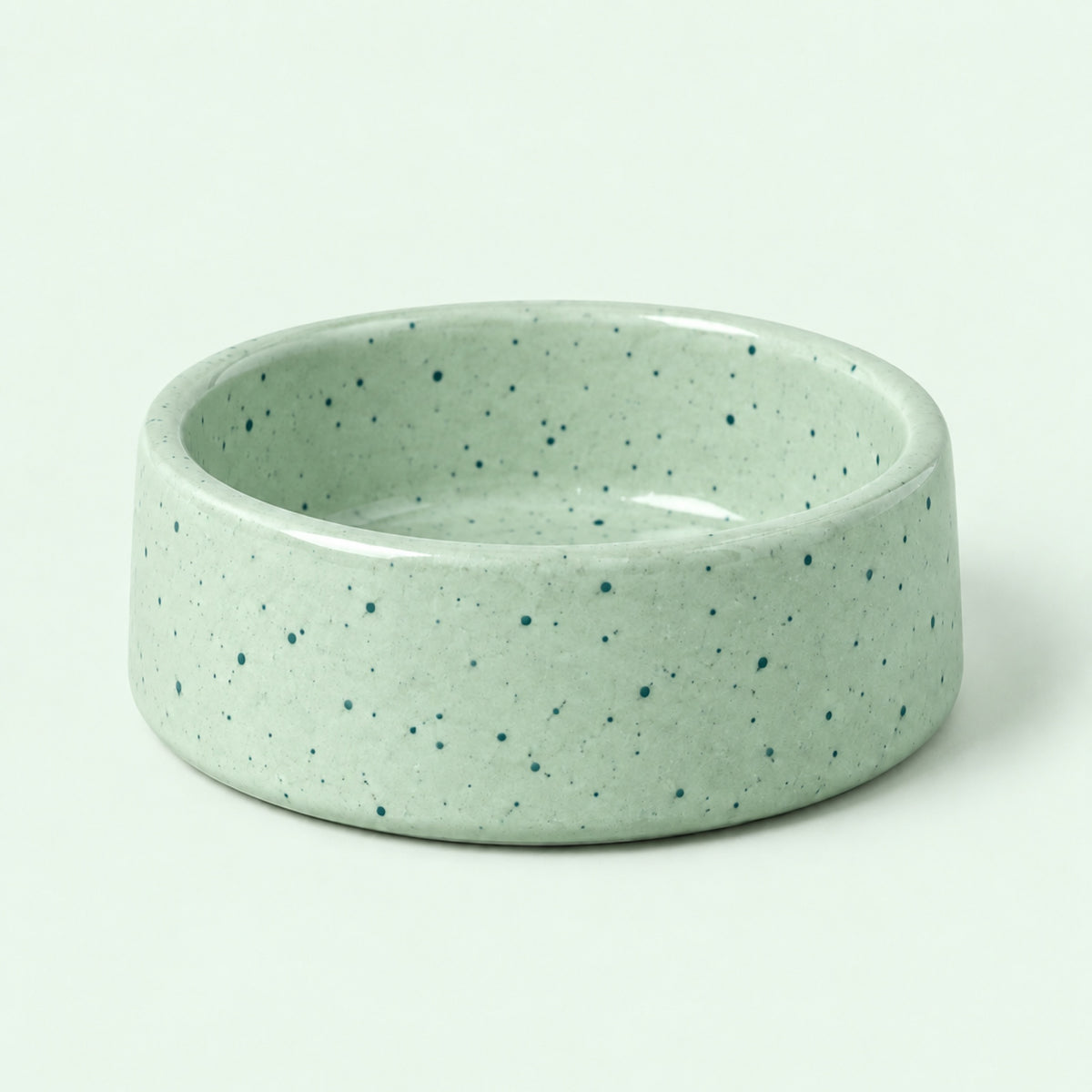 Gamelle Pois en céramique Softy, coloris menthe, photo packshot