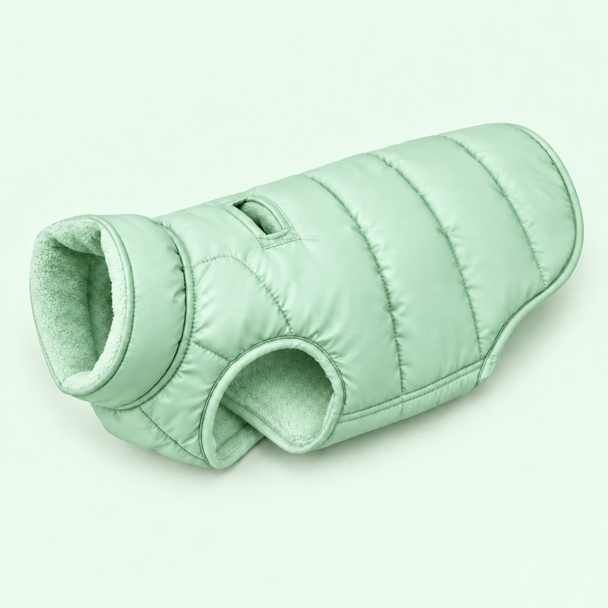 Manteau Doudoune imperméable Softy, coloris menthe, photo packshot