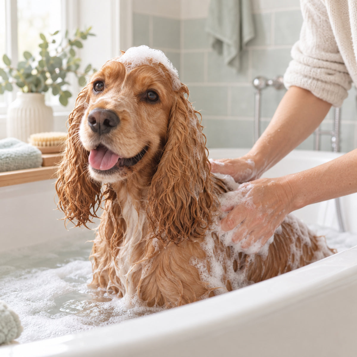 Shampooing à l'avoine 250 mL Softy en situation dans un intérieur lumineux