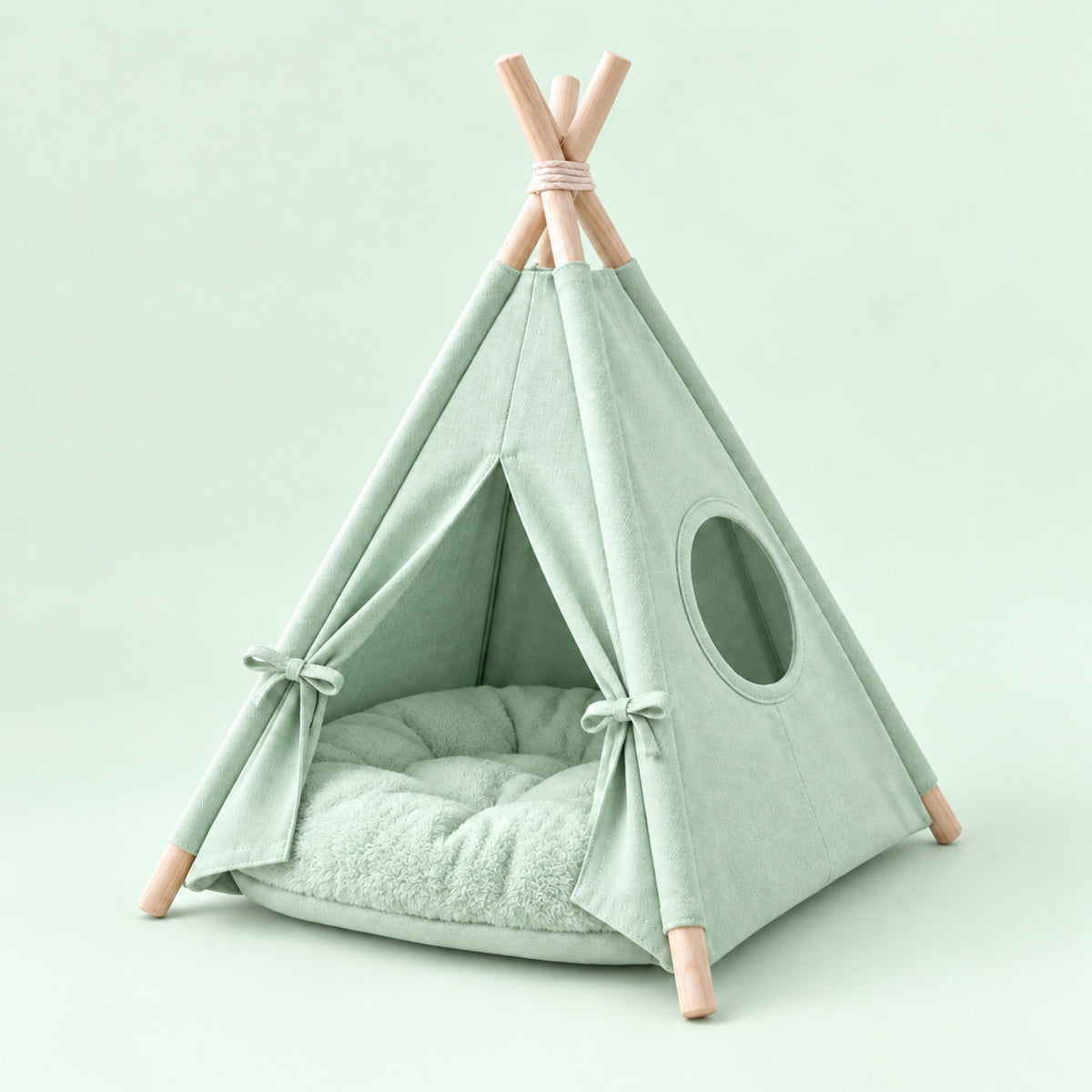 Tipi Doudou pour chat Softy, coloris menthe, photo packshot